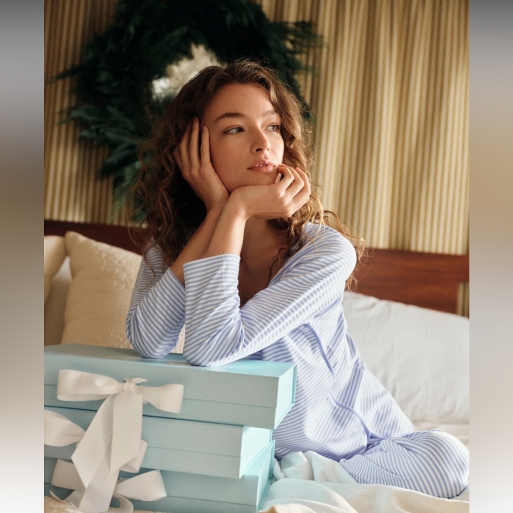 LAKE Pima Long SLEEVE SHIRT in Hydrangea